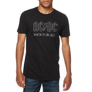 AC/DC Black Band Short Sleeve T-Shirt Size Medium
